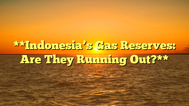 **Indonesia’s Gas Reserves: Are They Running Out?**